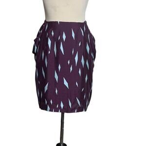 Eliot wine blue print Mini Skirt Size 4